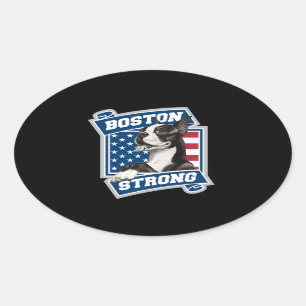 BOSTON STRONG TERRIER OVALE STICKER