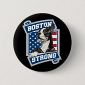 BOSTON STRONG TERRIER, stijl Ronde Button 5,7 Cm (Voorkant)