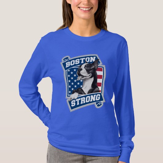 BOSTON STRONG TERRIER, stijl T-shirt (Voorkant)
