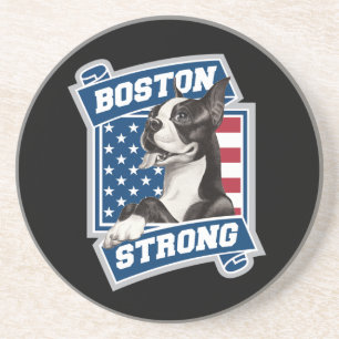 BOSTON STRONG TERRIER ZANDSTEEN ONDERZETTER