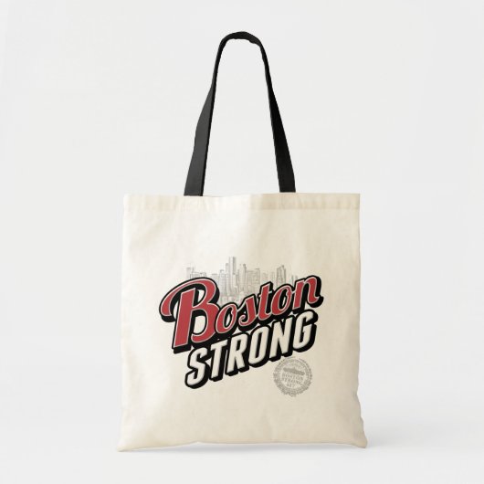 Boston Strong Typographic Style Tote Bag (Voorkant)