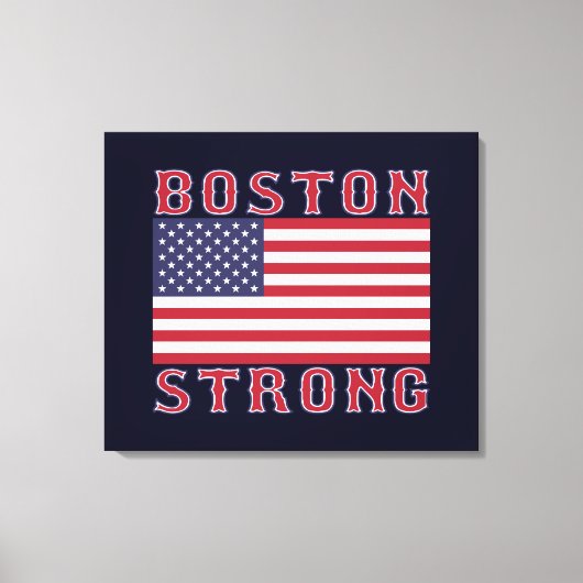 BOSTON STRONG U.S. Stretched Canvas Print (Voorkant)