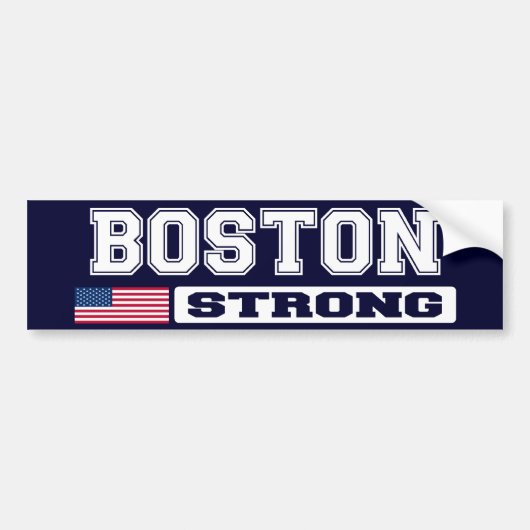 BOSTON STRONG U.S. Vlag Bumpersticker (Voorkant)