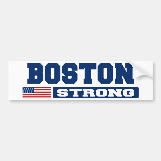 BOSTON STRONG U.S. Vlag Bumpersticker (Voorkant)