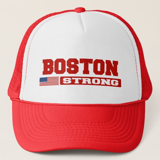 BOSTON STRONG U.S. Vlag Pet (rood) (Voorkant)