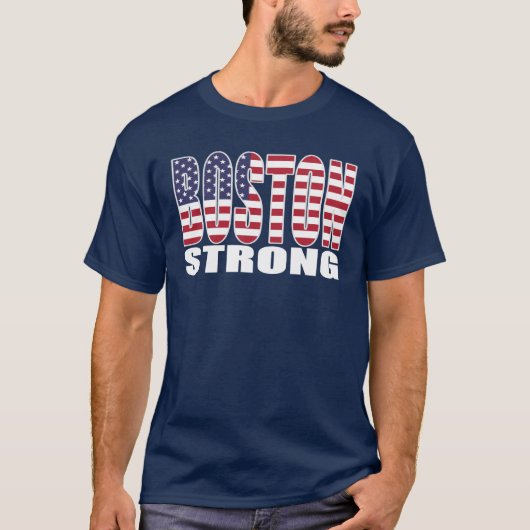 BOSTON STRONG U.S. Vlag T-shirt (Voorkant)