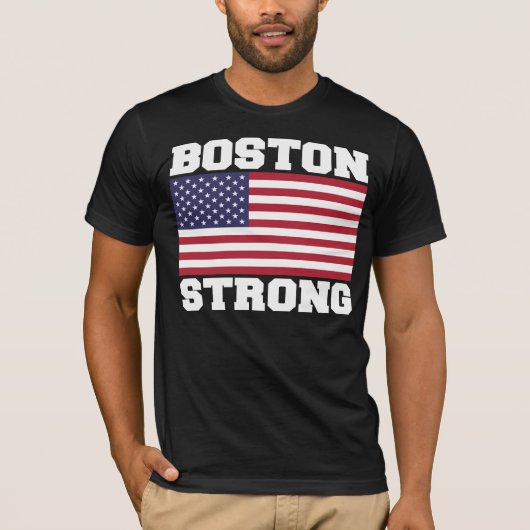 BOSTON STRONG U.S. Vlag T-shirt (Voorkant)