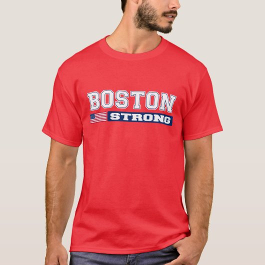 BOSTON STRONG U.S. Vlag T-shirt (Voorkant)