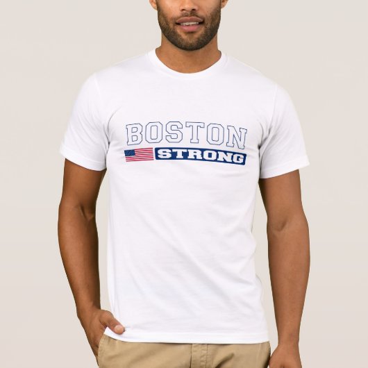 BOSTON STRONG U.S. Vlag T-shirt (Voorkant)