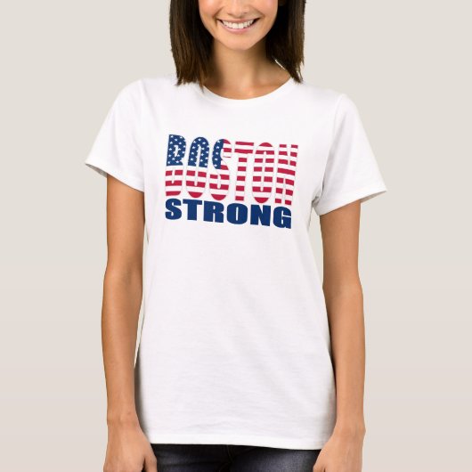 BOSTON STRONG U.S. Vlag T-shirt (Voorkant)