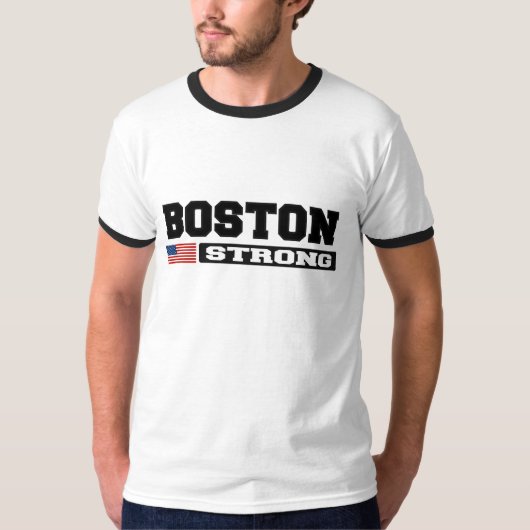 BOSTON STRONG U.S.-vlag T-shirt (Voorkant)