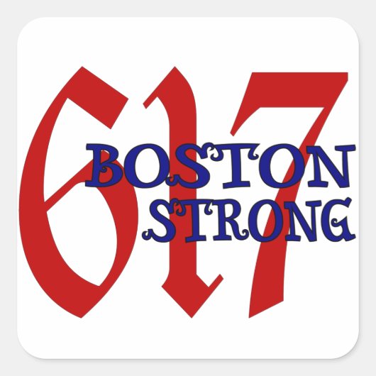 Boston Strong Vierkante Sticker (Voorkant)