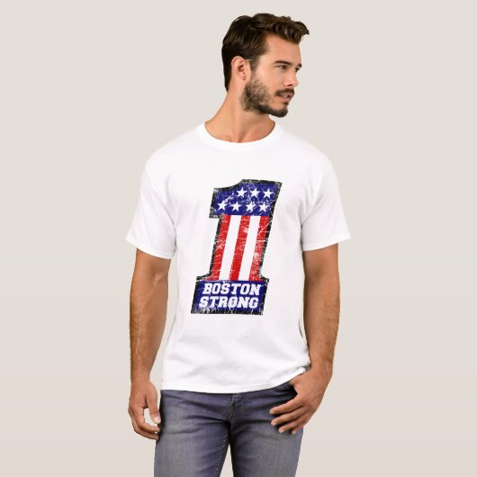Boston Strong WE ZIJN ÉÉN Grunge stijl T-shirt (Voorkant volledig)