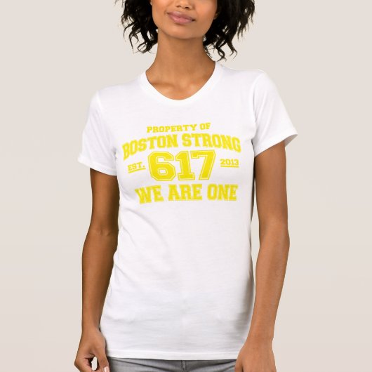 Boston Strong we zijn er één T-shirt (Voorkant)