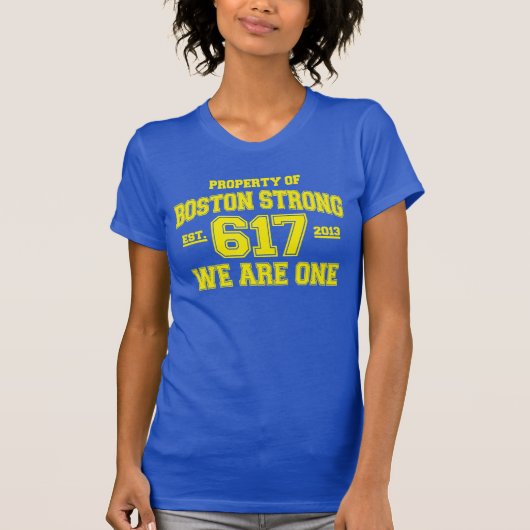 Boston Strong we zijn er één T-shirt (Voorkant)