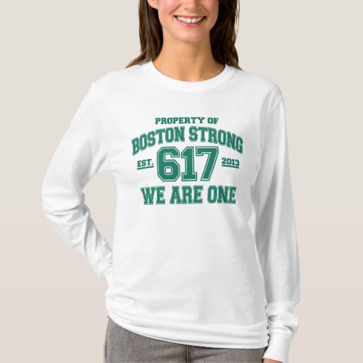Boston Strong we zijn er één T-shirt (Voorkant)
