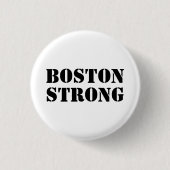 "Boston Strong" wit zwart Ronde Button 3,2 Cm (Voorkant)