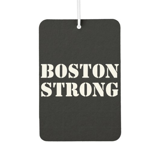"Boston Strong" witte zwarte auto Luchtverfrisser (Voorkant)