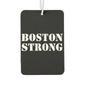 "Boston Strong" witte zwarte auto Luchtverfrisser (Achterkant)