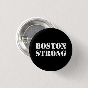"Boston Strong" zwart Ronde Button 3,2 Cm