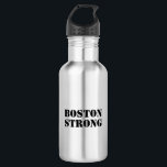 "Boston Strong" zwarte letters - Waterfles<br><div class="desc">"Boston Strong" zwarte letters - roestvrij stalen waterfles</div>