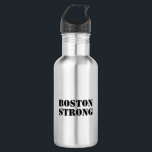 "Boston Strong" zwarte letters - Waterfles<br><div class="desc">"Boston Strong" zwarte letters - roestvrij stalen waterfles</div>