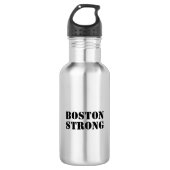 "Boston Strong" zwarte letters - Waterfles (Voorkant)