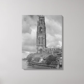 Boston Stump and River Welland, Lincolnshire Canvas Afdruk
