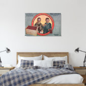 Boston Suitsus Brand Cranberry Label Canvas Afdruk (Insitu (Slaapkamer))