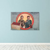 Boston Suitsus Brand Cranberry Label Canvas Afdruk (Insitu (Houten vloer))