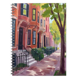 Boston Summer | Massachusetts Brownstone Houses Notitieboek