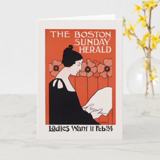  Boston Sunday Herald Kaart (Gele Bloem)