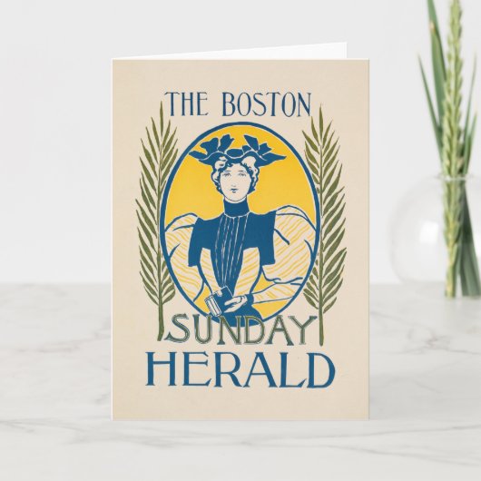  Boston Sunday Herald Kaart (Voorkant)