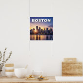 Boston Sunset Poster (Keuken)