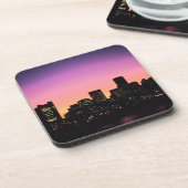 Boston Sunset Skyline van de haven .png Drankjes Onderzetter (Linkerzijde)