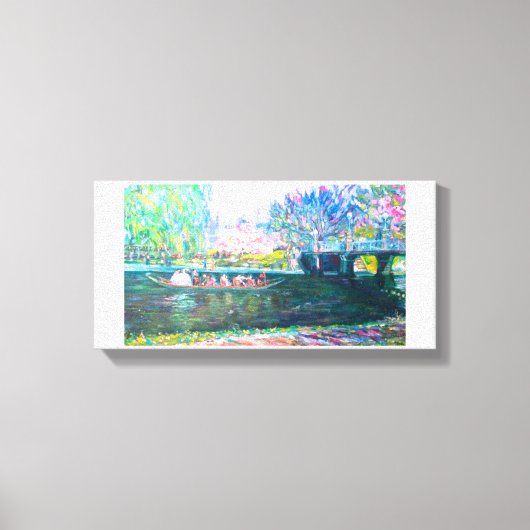 Boston Swan Boat Painting Canvas Afdruk (Voorkant)