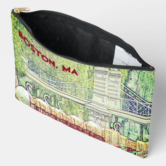 Boston Swan Boats in potlood en inkt Etui (Open)