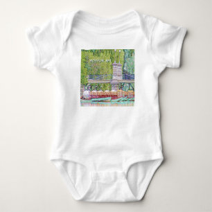 Boston Swan Boats in potlood en inktfilter Romper