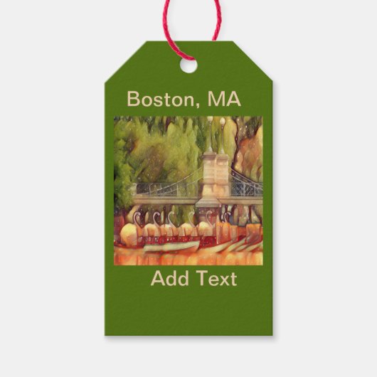 Boston Swan Boats in Summer Cadeaulabel (Voorkant)