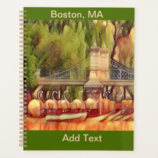 Boston Swan Boats in Summer Planner (Voorkant)