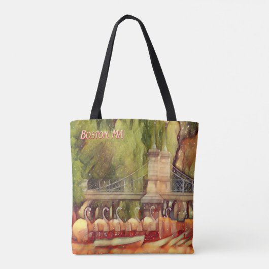 Boston Swan Boats in Summer Tote Bag (Achterkant)