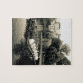 Boston Swan Boats in zwart-wit Legpuzzel (Horizontaal)