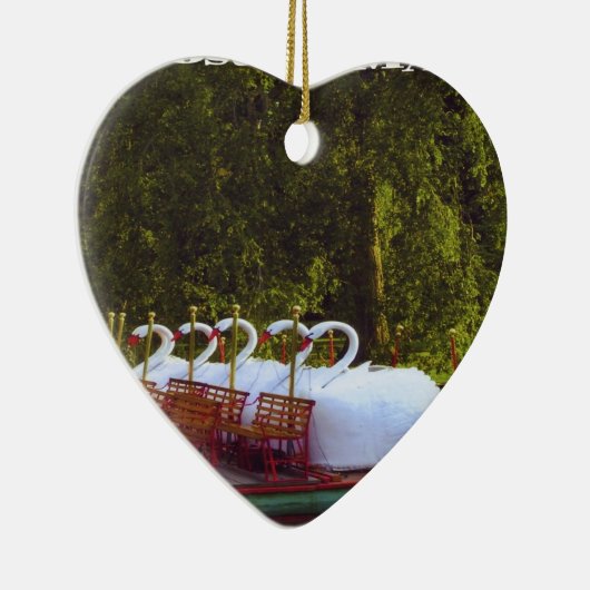 Boston Swan Boats Keramisch Ornament (Rechts)