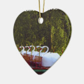 Boston Swan Boats Keramisch Ornament (Links)