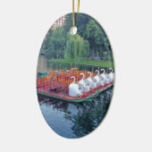 Boston Swan Boats Keramisch Ornament (Links)