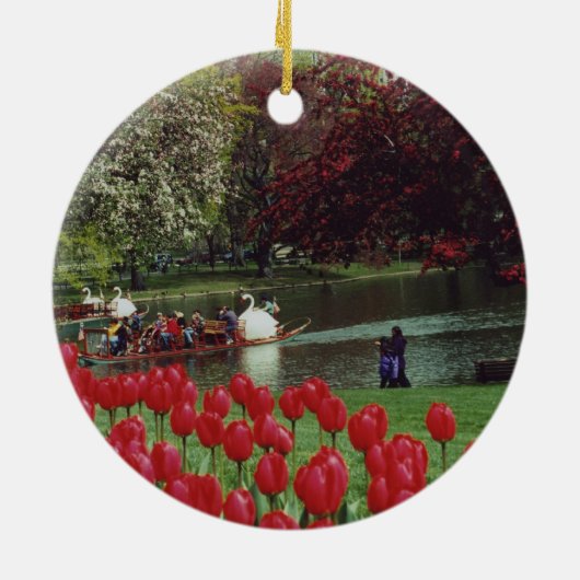 Boston Swan Boats Ornament (Achterkant)