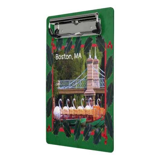 Boston Swan Boats - Prettige feestdagen Mini Klembord (Angled2)