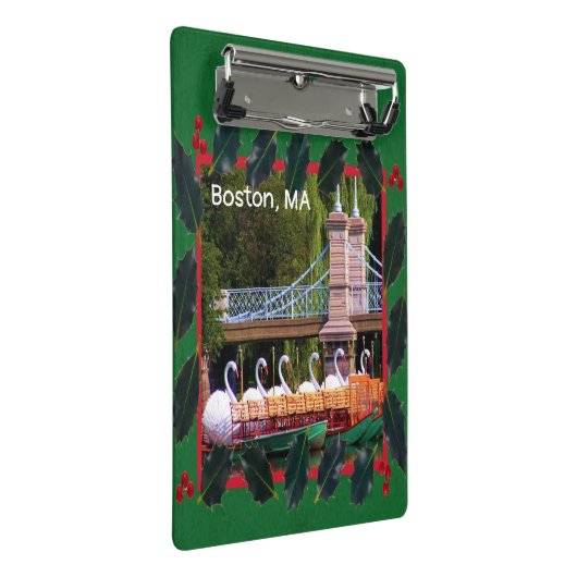 Boston Swan Boats - Prettige feestdagen Mini Klembord (Schuin)