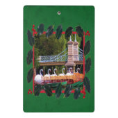 Boston Swan Boats - Prettige feestdagen Mini Klembord (Achterkant)