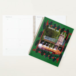 Boston Swan Boats - Prettige feestdagen Planner